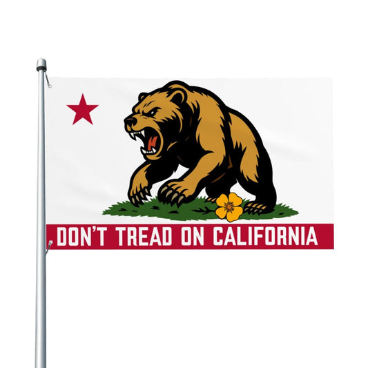Don't Tread on California single-sided 3'×5' yard flag