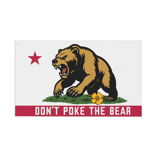 Don't Poke the Bear double-sided 3'×5' California yard flag