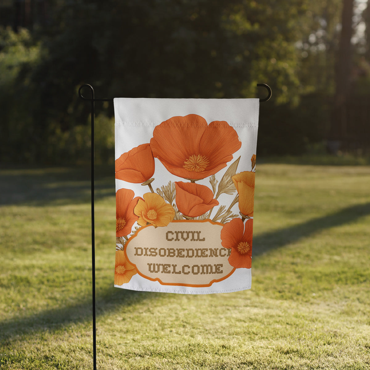 Golden State of Resistance Garden Flag — 12"×18" Double-Sided