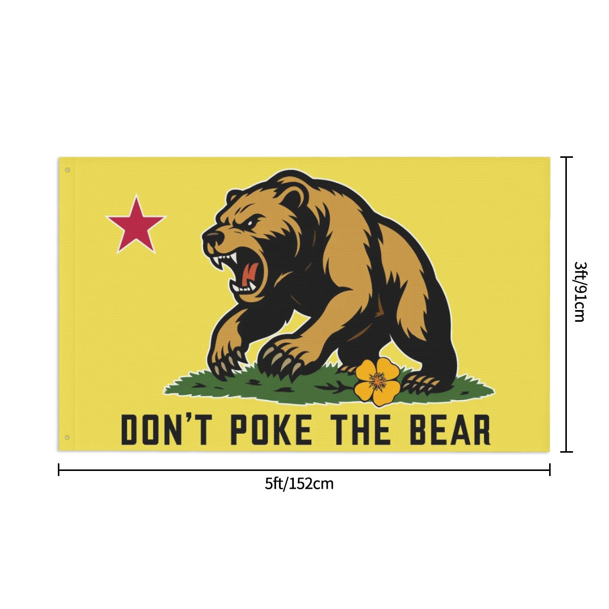 Don't Poke the Bear Flag (Double-Sided)