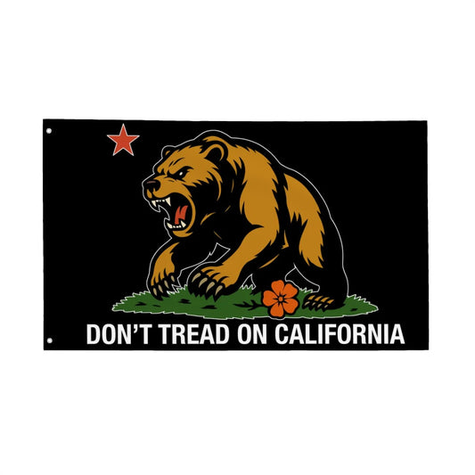 Don't Tread on California — Flag (Black, Single-Sided)