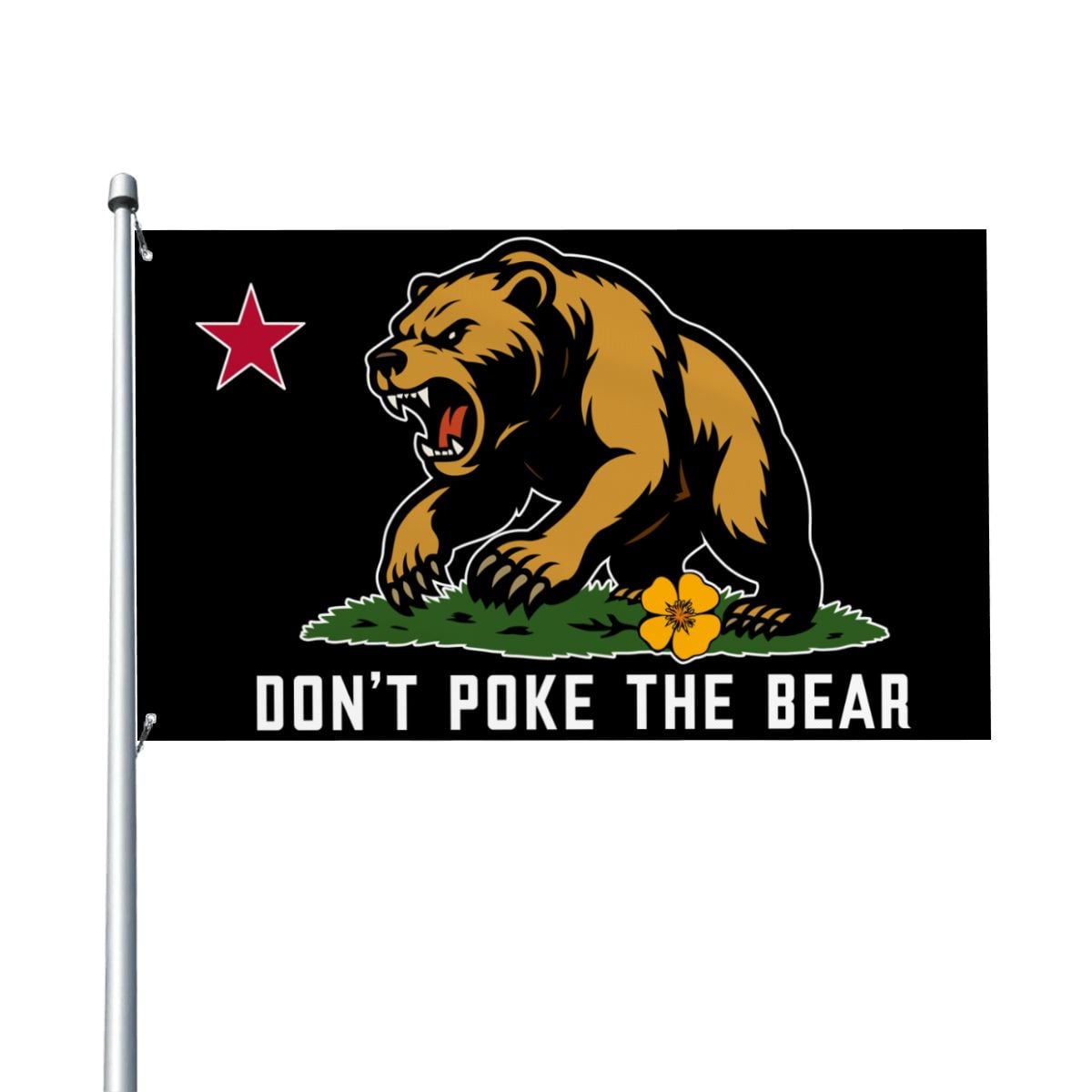 Don't Poke the Bear single-sided Made in USA 3'×5' flag — color option