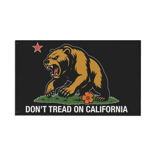 Don't Tread on California — Flag (Black, Double-Sided)