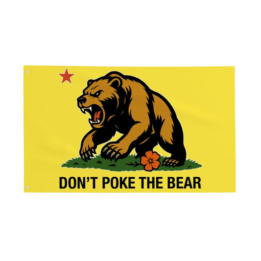 Don't Poke the Bear — Flag (Yellow, Single-Sided)