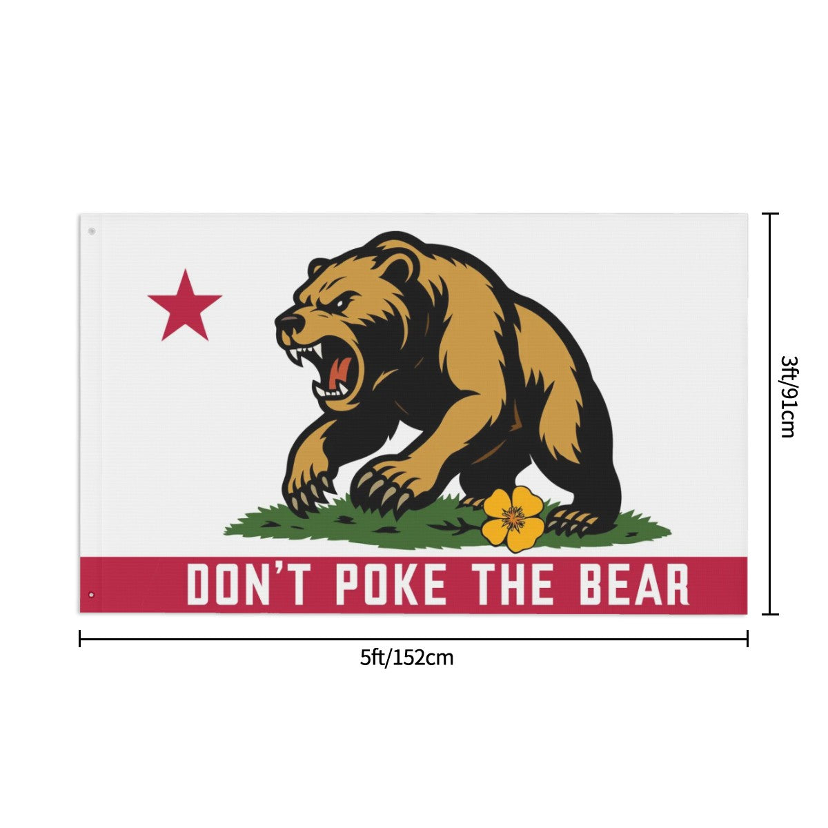 Don't Poke the Bear Flag (Double-Sided)