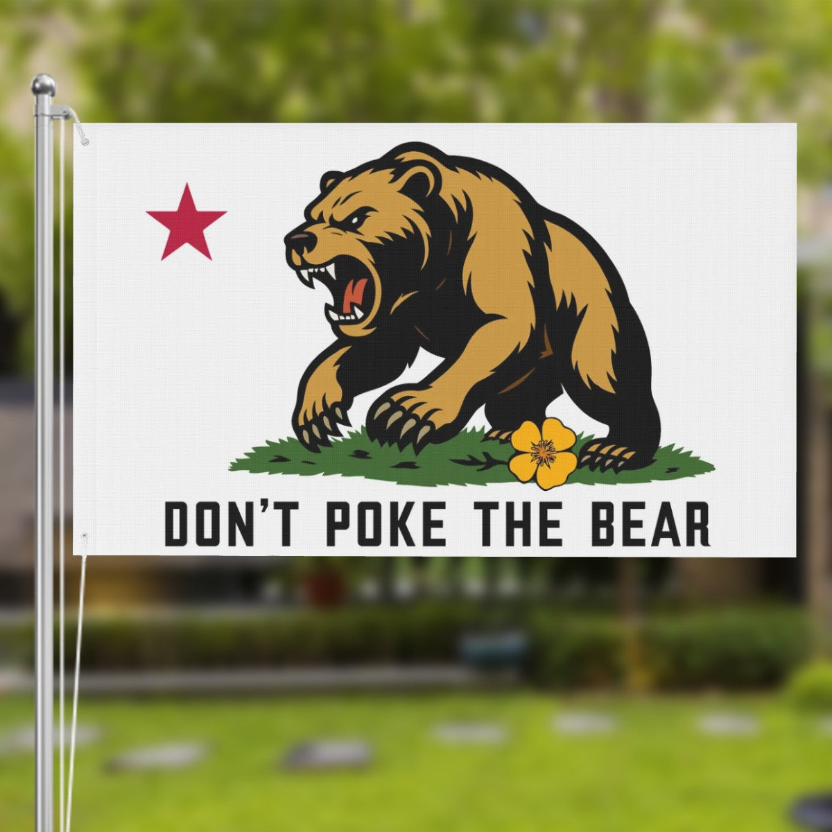 Don't Poke the Bear Flag (Double-Sided)