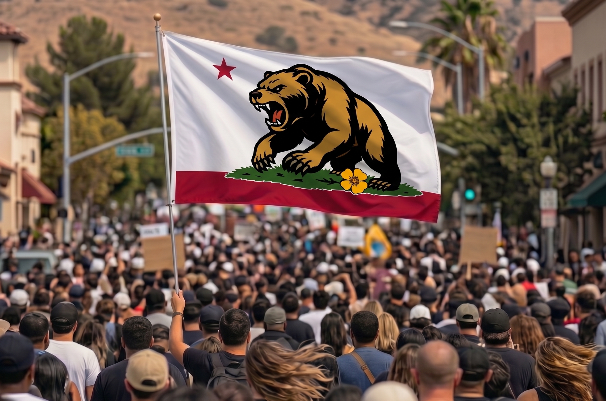 Golden State Bear double-sided 3'×5' California yard flag