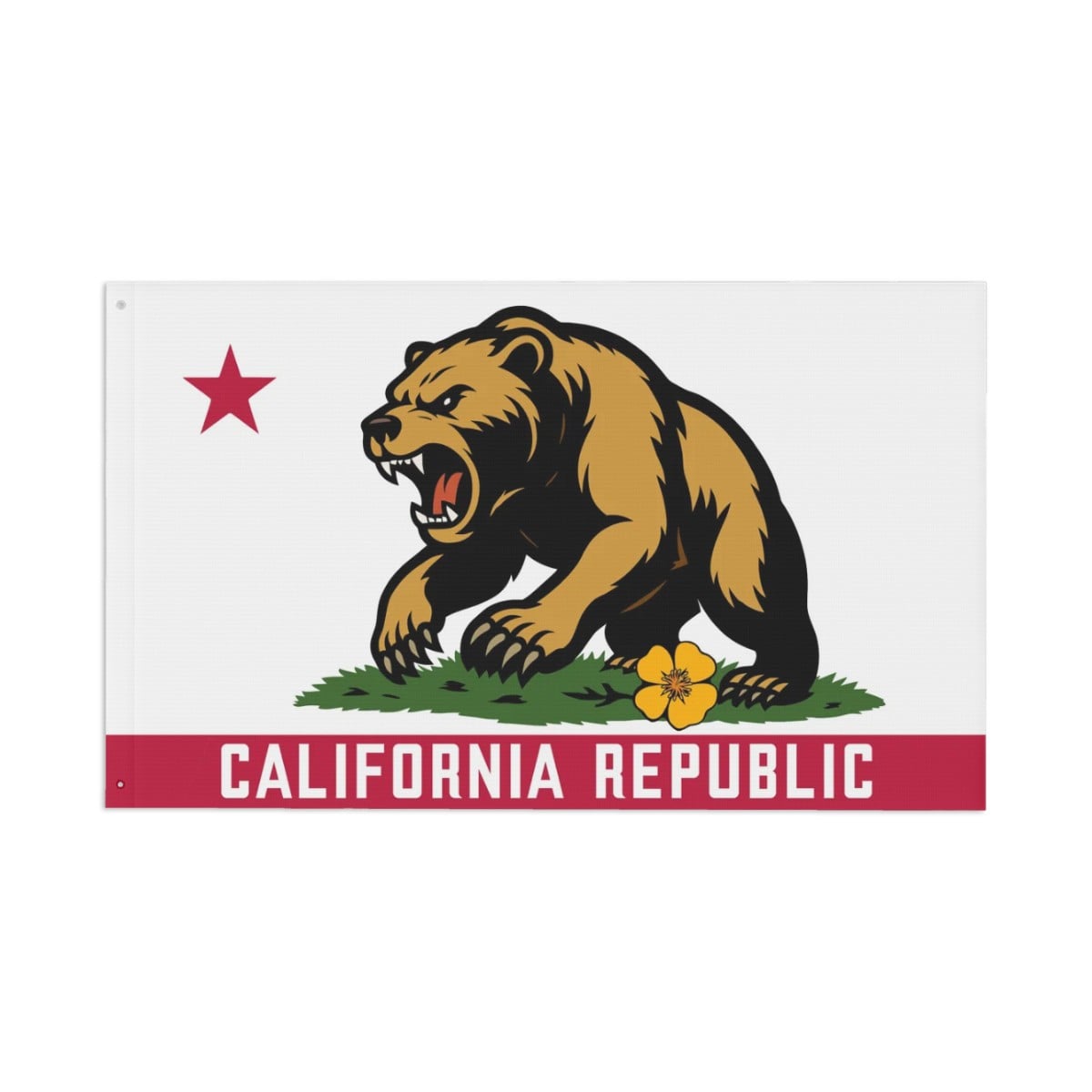 California Republic bear double-sided 3'×5' yard flag