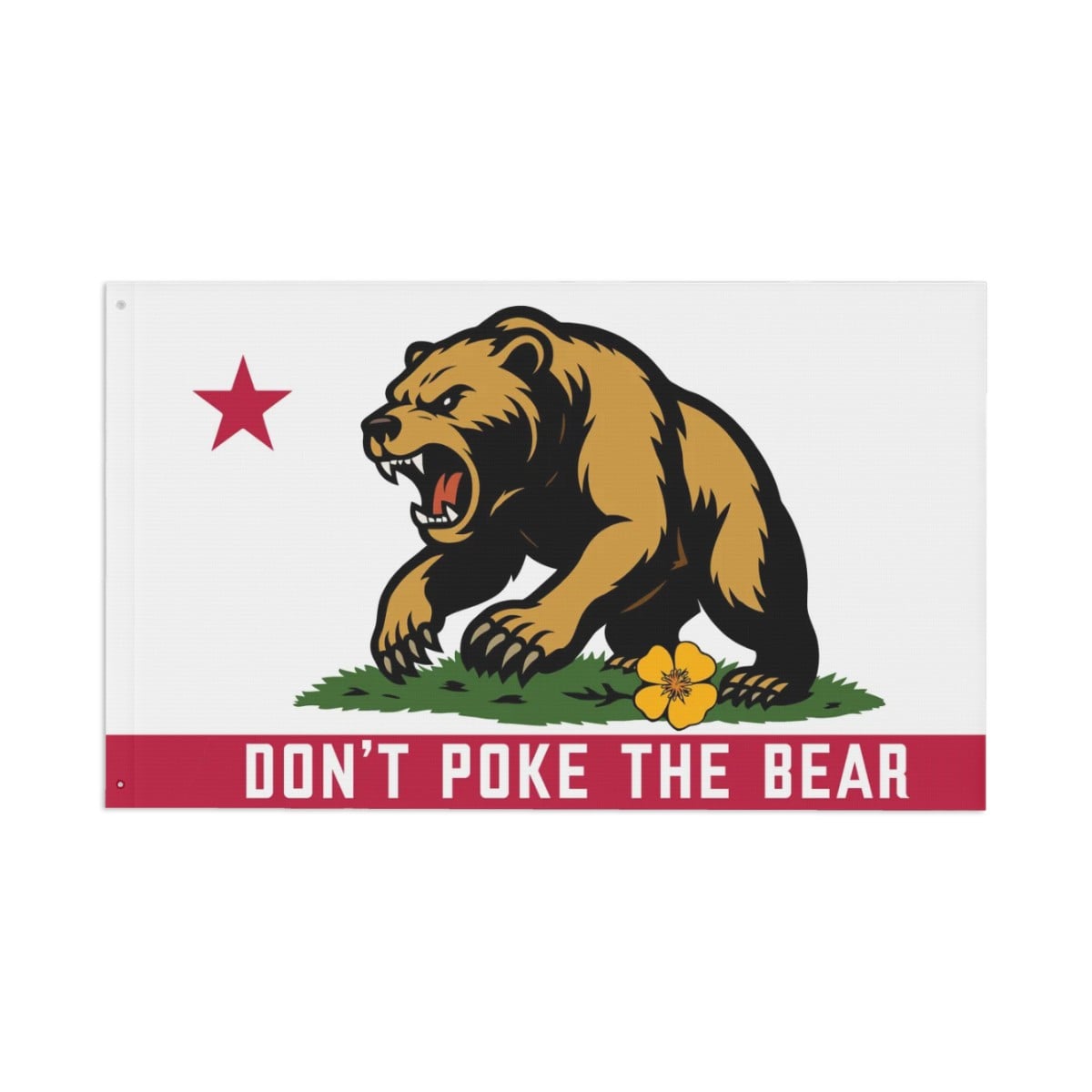 Don't Poke the Bear double-sided 3'×5' California yard flag