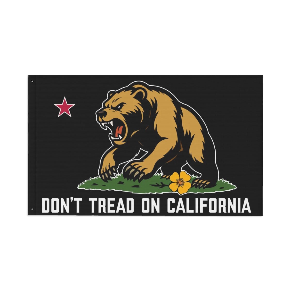 Don't Tread on California double-sided 3'×5' yard flag — reverse side