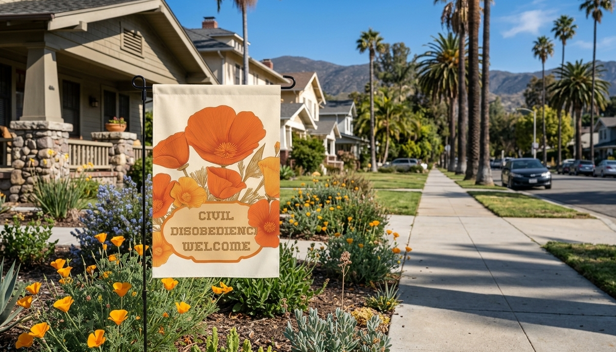 Golden State of Resistance — Garden Flag (Double-Sided)
