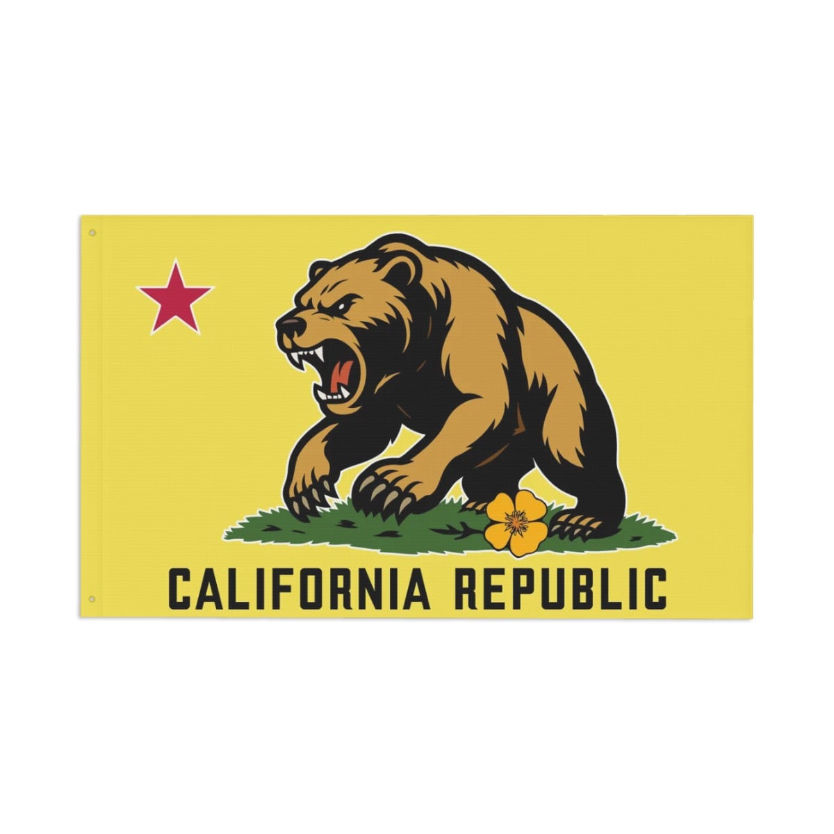 Golden State Bear California Republic double-sided 3'×5' yard flag — color option