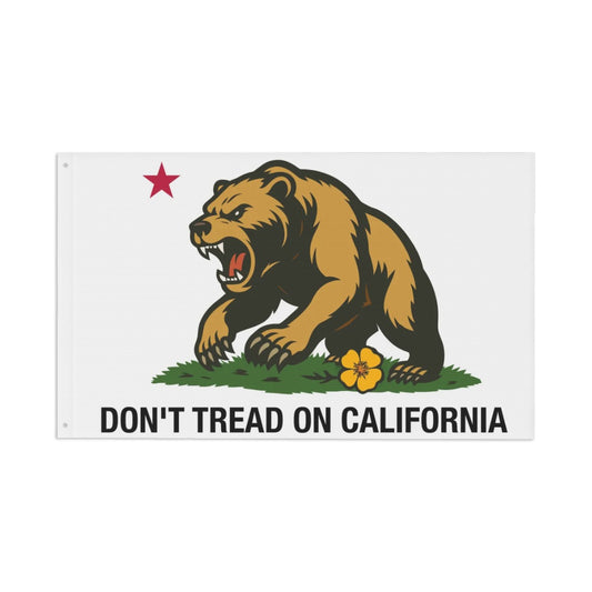 Don't Tread on the Golden State Bear - Flag (Double-Sided)
